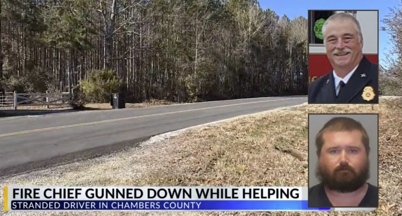 Fire chief allegedly shot while helping couple: Police