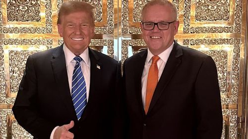 Former PM Scott Morrison celebrates New Year's Eve with Donald Trump