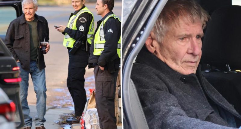 Harrison Ford gets escorted by police to check on his Brentwood home as fires rage across Los Angeles
