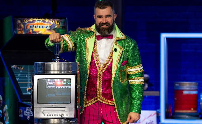 Here's Kelce! Retired Eagles great Jason Kelce's tries hand as late night television show host