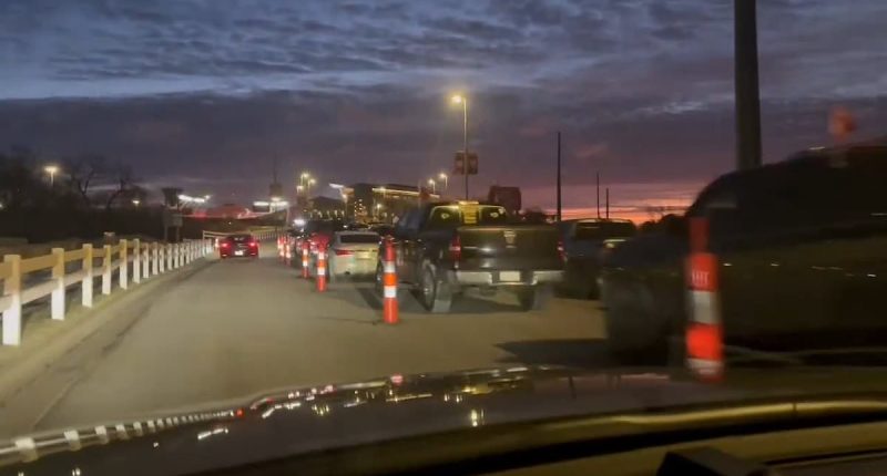 Hordes of Kansas City Chiefs fans line up outside Arrowhead to begin boozy tailgating hours before Texans game