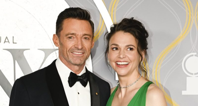 Hugh Jackman and Sutton Foster hold hands on dinner date in LA
