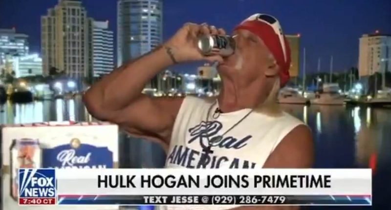 Hulk Hogan toasts Trump's imminent inauguration by pounding beers on Fox after getting booed by WWE fans in LA