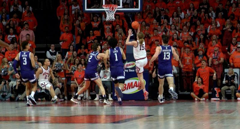 Illini leaning on bench with Ivisic out