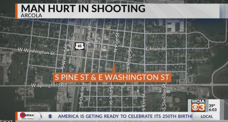 Investigation in Arcola after a man was shot, hospitalized