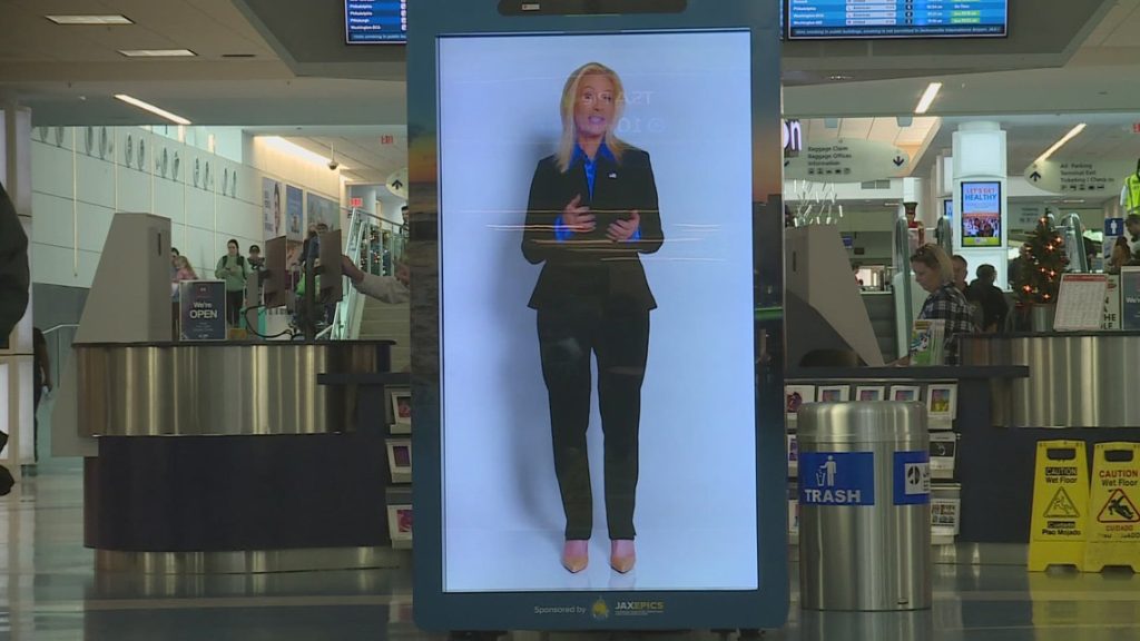 Jacksonville council members rip use of building inspection fees for 'hologram' message at airport