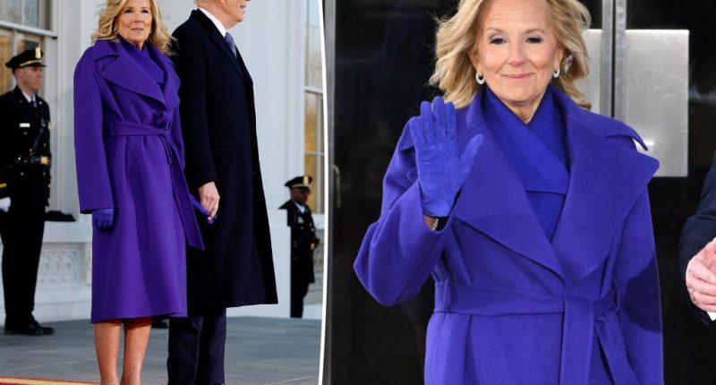 Jill Biden wears bipartisan purple outfit at Donald Trump’s inauguration