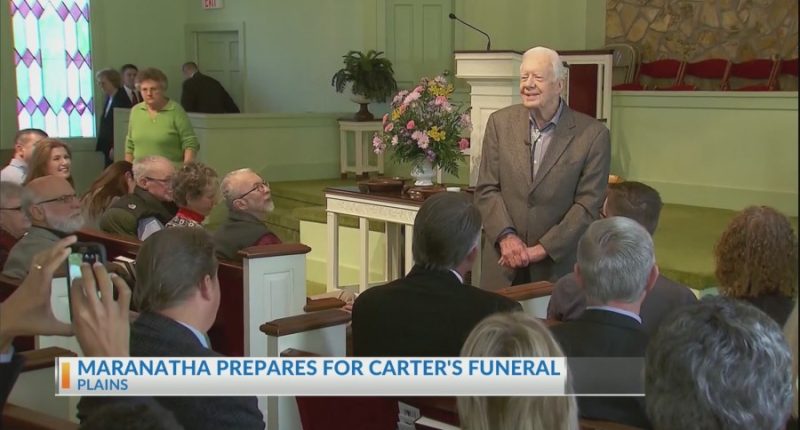 Jimmy Carter’s longtime church prepares for service tomorrow