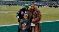 KEVIN HART, WIFE ENIKO HART, AND SON KENZO FLY HIGH AFTER EAGLES' WIN