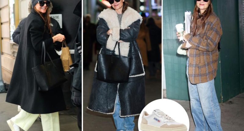 Katie Holmes can’t stop wearing these chic sneakers from an under-the-radar brand
