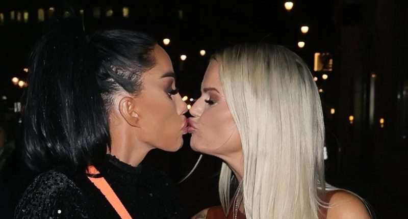 Katie Price and Kerry Katona share kiss at Geordie Shore launch party