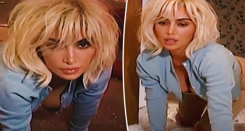 Kim Kardashian gives behind-the-scenes look at unsettling ‘Santa Baby’ music video