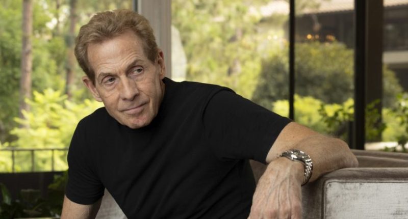 Sports commentator and television personality Skip Bayless poses for a portrait in Los Angeles, California on October 4, 2024. (Photo by Ian Maddox for The Washington Post via Getty Images)