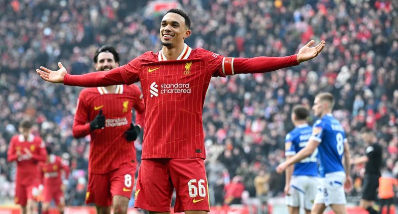 Liverpool 4-0 Accrington Stanley: Trent Alexander-Arnold scores STUNNER and Federico Chiesa opens Reds' account as Arne Slot's side cruise into FA Cup fourth round