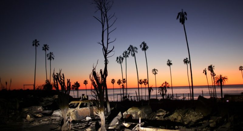 Los Angeles under another rare fire warning as winds pick up