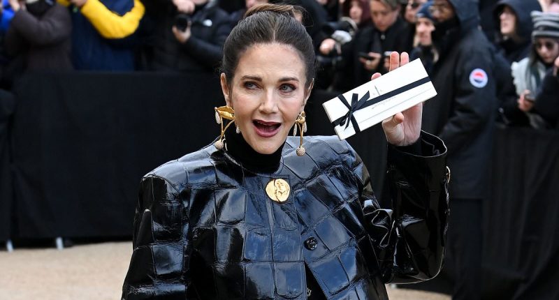 Lynda Carter, 73, looks sensational at Schiaparelli's PFW show
