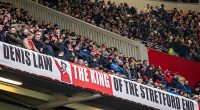 Man United fans pay tribute to 'King of Old Trafford' Denis Law ahead of Brighton defeat at Old Trafford after club legend died aged 84