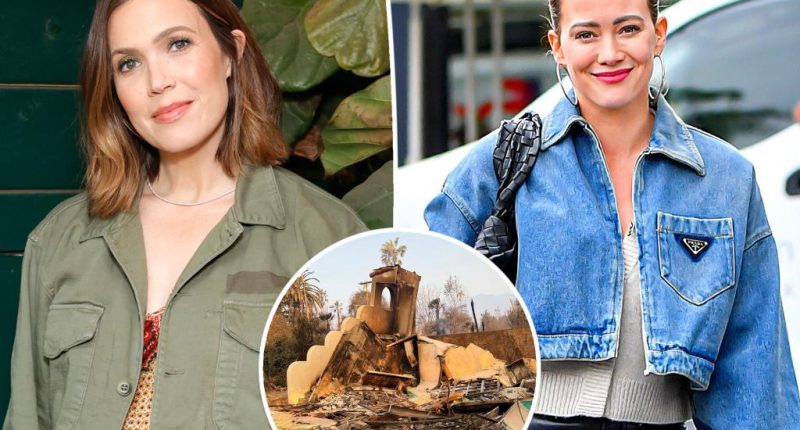 Mandy Moore’s family staying with Hilary Duff after their home was destroyed in Los Angeles wildfire