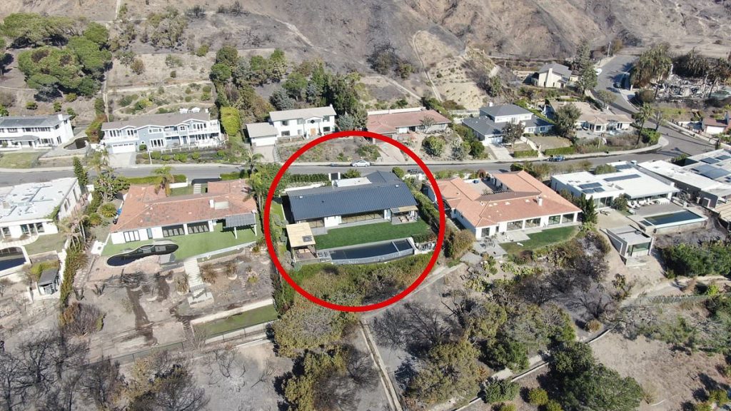 Matthew Perry's $8.55million Pacific Palisades mansion where he died narrowly misses being destroyed by LA wildfires as the devastation continues