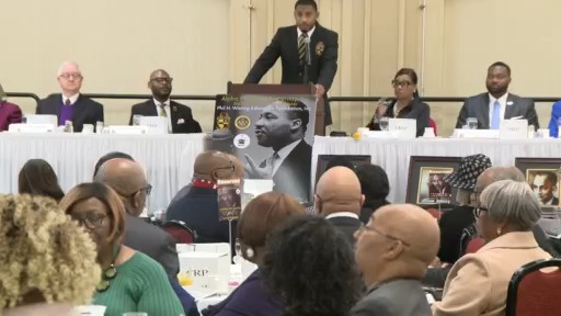 Men of Alpha Phi Alpha Fraternity, Inc hold the 28th Annual Dr. Martin Luther King, Jr Unity Breakfast