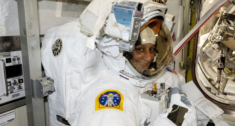 NASA's stuck astronaut Suni Williams steps out on a spacewalk after 7 months in orbit