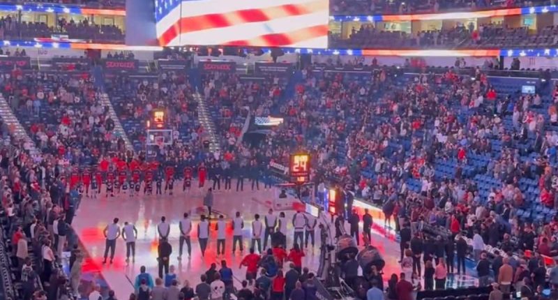 New Orleans Pelicans' stirring tribute to terror attack victims before first NBA home game since tragedy