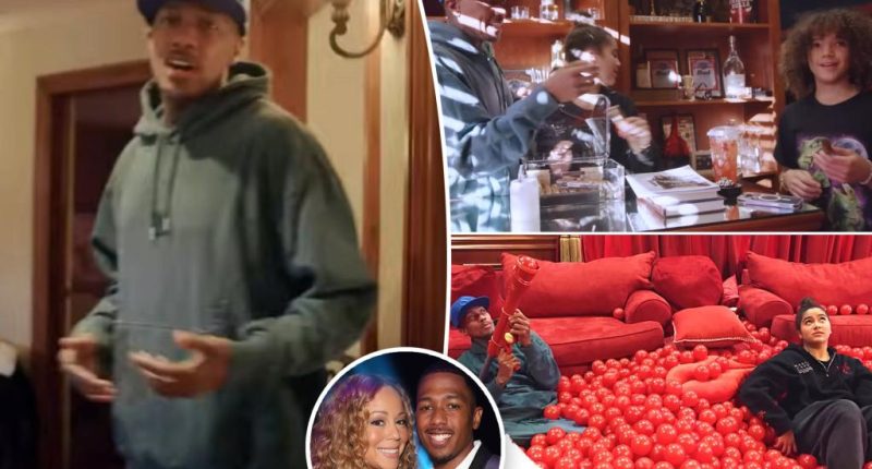Nick Cannon and his twins give tour of their lavish NJ mansion featuring ball pit, candy room and more