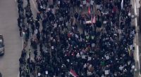 'People's March for Justice': Immigration activists, pro-Palestinian groups protest Trump administration downtown Chicago