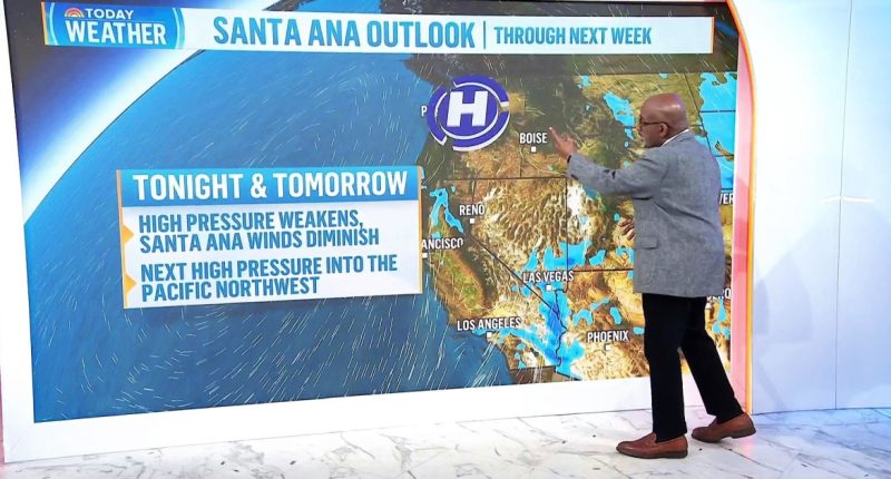 Powerful Santa Ana winds set to return as wildfires continue to rage