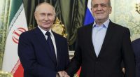 Russian President Vladimir Putin  and Iranian President Masoud Pezeshkian