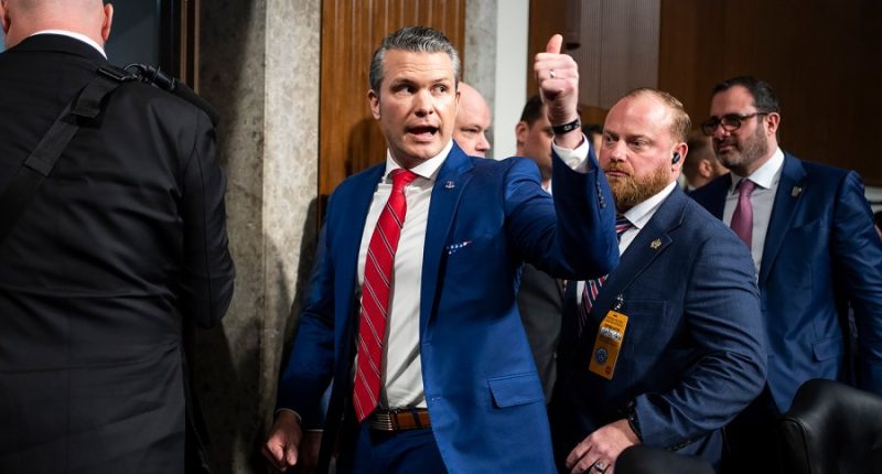 Senate panel advances Defense secretary nominee Hegseth on party-line vote