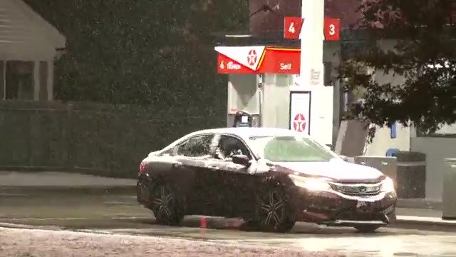 Snow blankets Statesboro streets