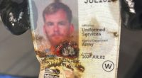 This undated photo, provided by the Las Vegas Police Department shows an ID belonging to Matthew Livelsberger, found inside a Tesla Cybertruck involved in an explosion outside the Trump Hotel in Las Vegas. (Las Vegas Police Department via AP)
