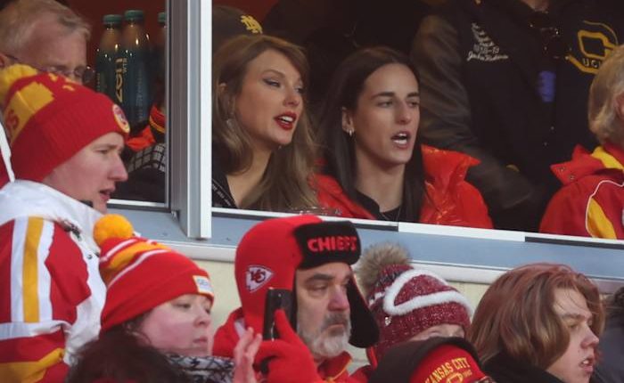 Taylor Swift joined by Caitlin Clark as she watches Travis Kelce and the Chiefs' playoff win