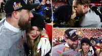 Taylor Swift passionately kisses Travis Kelce on field after Chiefs defeat Bills to play in Super Bowl 2025