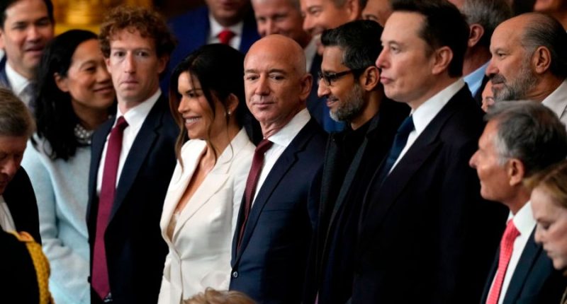 Tech CEOs get prime seating at Trump inauguration