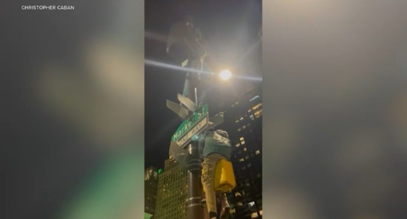 Temple student dies after falling from light pole during Eagles celebrations in Center City Philadelphia