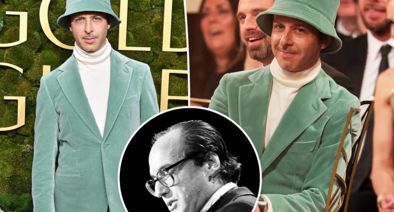 The reason why Jeremy Strong wore that green bucket hat to match his outfit at the 2025 Golden Globes