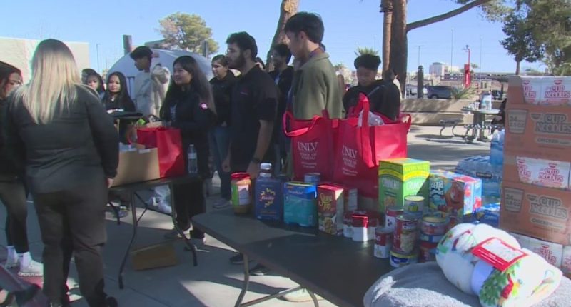 UNLV nursing students score donations for fire relief
