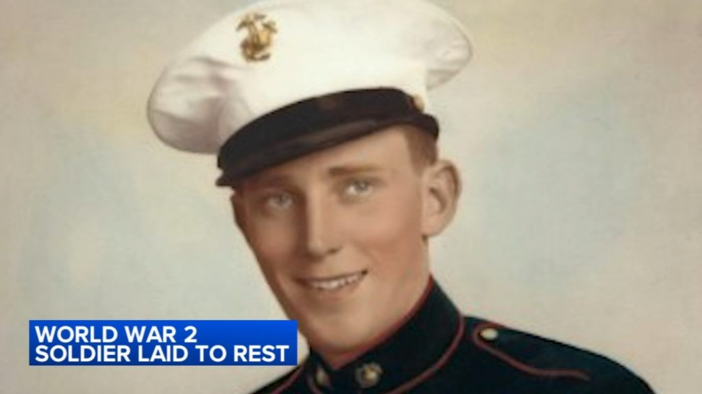 US Marine Corps Sgt. Robert F. Van Heck laid to rest at Queen of Heaven Cemetery in Hillside, IL decades after War World II death