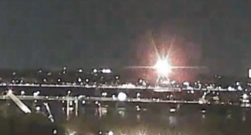 Watch: EarthCam video shows explosion over Potomac River