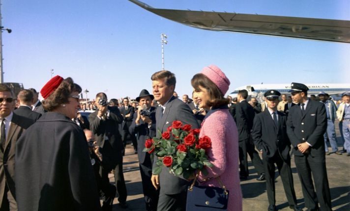 Kennedy and his wife in Texas.