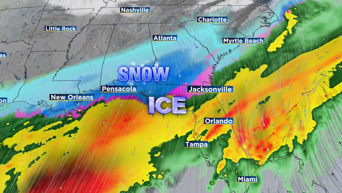 What in the name of Florida is happening? Yes, snow could be on the way