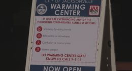 When do warming centers in Jacksonville open