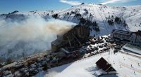 Witnesses at a Turkish ski resort stood helpless as people leaped out of a burning hotel