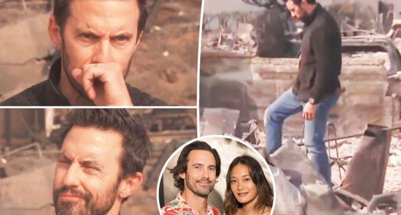 ‘This Is Us’ star Milo Ventimiglia chokes back tears after home burns down in wildfire days before wife gives birth