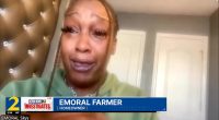 Homeowner crying during a news interview.