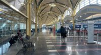 Passengers at Ronald Reagan airport after a plane crash.