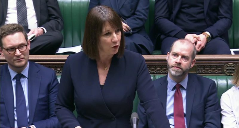 Chancellor Rachel Reeves speaking.