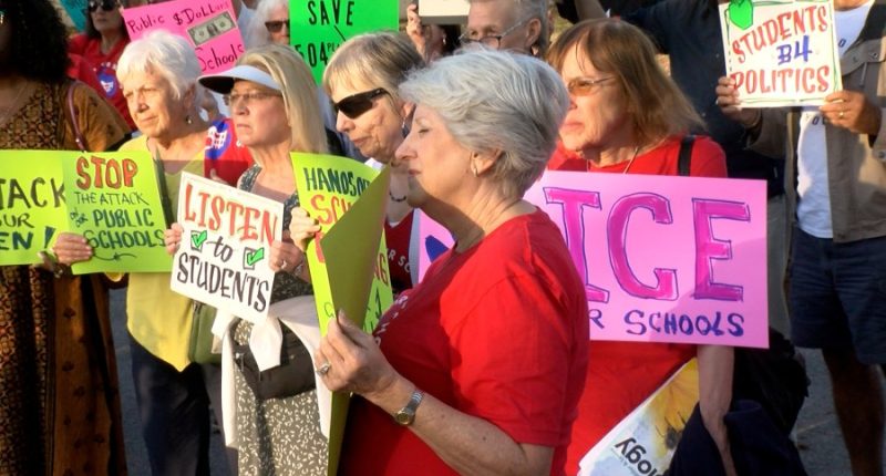 'Destroying public education': Sarasota activists protest idea of closing Department of Ed